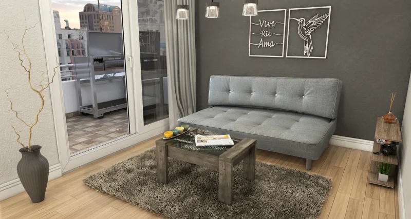 LETTO CON PATAS CROMADAS